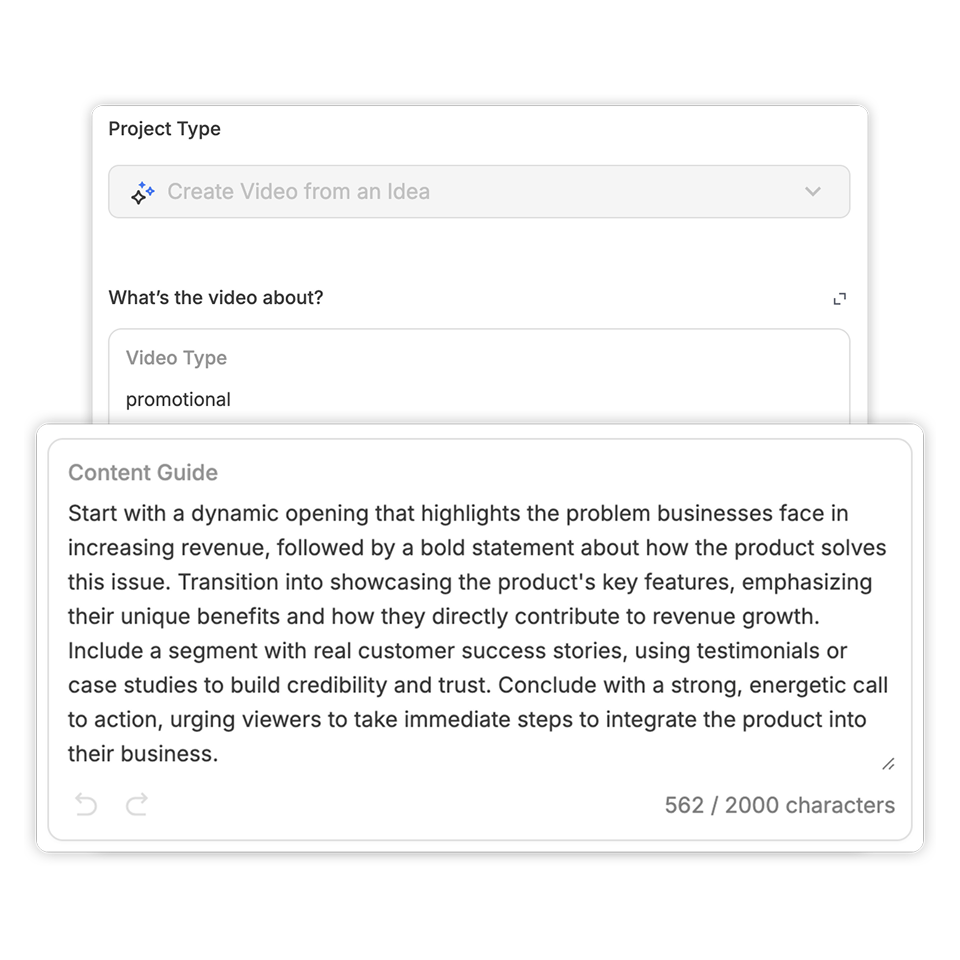 AI-generated sales video draft created with Visla’s AI Video Agent, complete with visuals and voiceover.